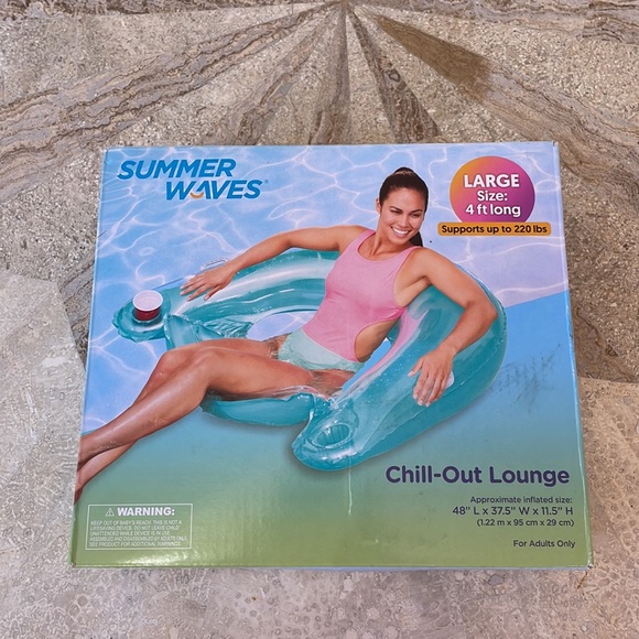 NEW Summer Waves Chill-Out Pool Lounge- Sz Large~NEW - Picture 2 of 6